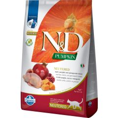N&D Pumpkin Neutered Kwartel & Granaatappel Kattenvoer