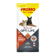 Opti Life Adult Digestive Croquettes pour Chiens Moyens et Large 12,5+2,5kg Gratis