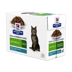 Hill's Prescription Diet Metabolic sachets pour chat au poisson - 12x85g