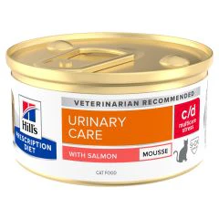 Hill's Prescription Diet c/d Multicare Stress Urinary Care pour Chats au Saumon 12x85g