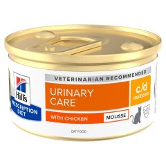 Hill's Prescription Diet c/d Multicare Urinary Care pour Chats au Poulet 12x85g