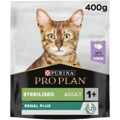 Pro Plan Renal Plus Adult SterilisedCroquettes pour Chat Dinde 400g