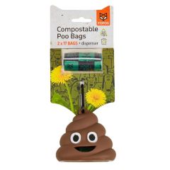 Distributeur + Ramasse-crottes compostables 34pcs