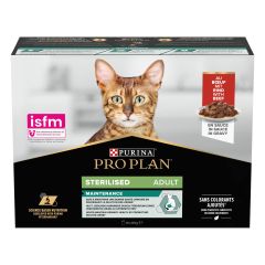 Pro Plan Maintenance Adult Sterilised Sachet Fraicheur pour Chat Boeuf 10x85g