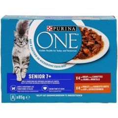 Purina ONE Senior 7+ Nourriture Humide 8x85g