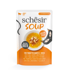 Schesir Natvoer voor Katten met Tonijn & Pompoen in Soep 12x40g