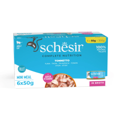 Schesir C&B Natvoer voor Katten met Tonijn in Bouillon 6x50g