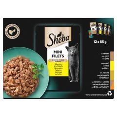 Sheba Mini Filets Snack voor Katten met Gevogelte 12x85g