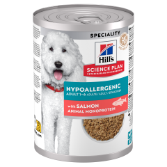 Hill's Science Plan Hypoallergenic Nourriture Humide au Saumon pour Chien Adulte  12x363g