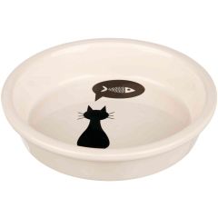 Trixie Voer/waterbak kat/vis 0,25 l/ø 13 cm