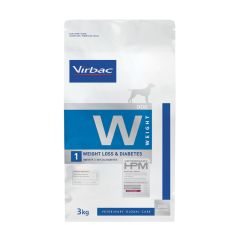 Virbac HPM Weight Loss & Diabetes W1 - Hondenvoer - 3kg