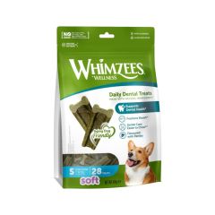 Whimzees Soft Value Bag Dental Snacks voor Kleine Honden 420g 28 Stuks