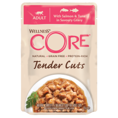 Wellness CORE Tender Cuts - 85g au saumon et au thon en sauce