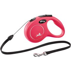 Laisse Flexi New Classic Cordon M/8m Rouge