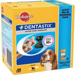 Pedigree Chien Dentastix Friandises Big Pack 56pc 10-25kg