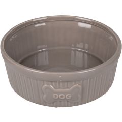 Gamelle Chien Mabel Céramique Taupe 15cm 640ml
