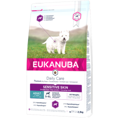 Eukanuba Daily Care Sensitive Skin Croquettes pour Chien 12kg