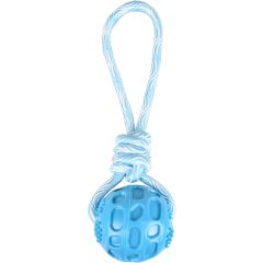 Jouet chien Tpr Rudo Balle + Corde à Tirer Bleu 25,5cm