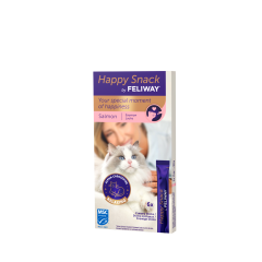 Happy Snack by Feliway Friandises pour Chat au Saumon 6x15g