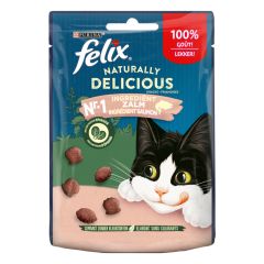 Felix Naturally Delicious Kattensnacks Met Zalm en Kattenkruid 180g