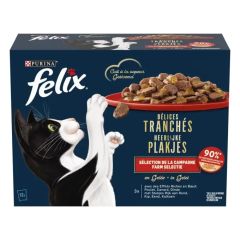 Felix Heerlijke Plakjes In Gelei Farm Selectie Kat 12x80g