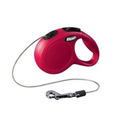 Laisse Flexi New Classic Cordon S/5m Rouge