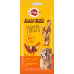 Pedigree Ranchos Twist Kip Voor Honden Vleessnacks 40g