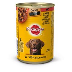 Pedigree Aliment Humide en Conserve Au Boeuf, Aux Pâtes Et Aux Carottes 400g