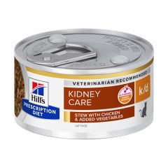 Hill’s Prescription Diet K/D Kidney boîtes (mijotés) pour chat au poulet et légumes ajoutés - 24x82g 