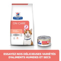 Hill's Prescription Diet ON-Care Croquettes pour Chat au Poulet Sac de 1,5kg