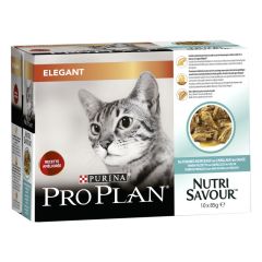 Pro Plan Chat Elegant 10 sachets de 85g au cabillaud