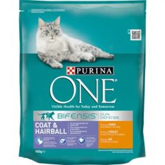 Purina One Coat & Hairball Croquettes Pour Chats 800g