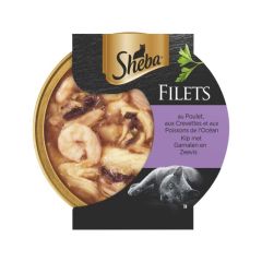 Sheba Filets Kip Met Garnalen en Zeevis 60g