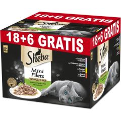 Sheba Mini Filets Mix Selectie In Saus Maaltijdzakjes Kat 24x85g