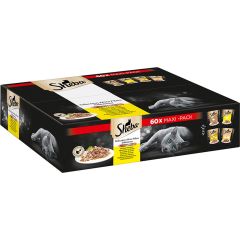 Sheba Mini Filets Gevogelte Selectie In Saus Maaltijdzakjes Maxi-pack 60x85g