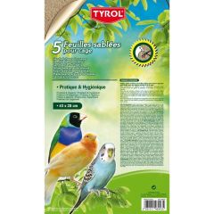 Tyrol 5 Zandbladen Voor Vogelkooien 43x28cm