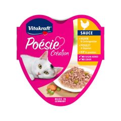Vitakraft Poésie Création Sauce pour Chat Avec Poulet Et Légumes 85g