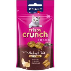 Crispy Crunch Superfood pour Chat a la Dinde Et Graindes De Chia 60g