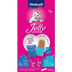 Vitakraft Jelly Lovers Kattensnacks met Zalm & Schol 6x15g