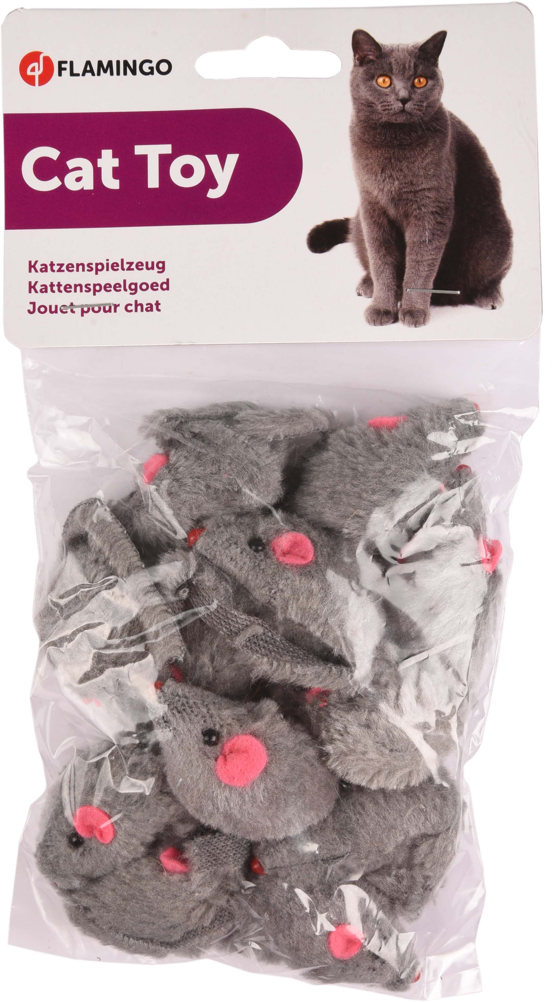 Jc Souris A Poil Court 5cm Gris 12pcs Peluche Et Souris Chat Flamingo Pharmapets Fr