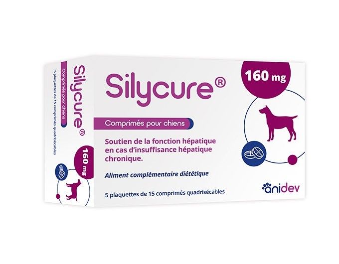 Silycure 160mg 75 Comprimes Foie Coeur Chien Complements Alimentaires Anidev Vetostore