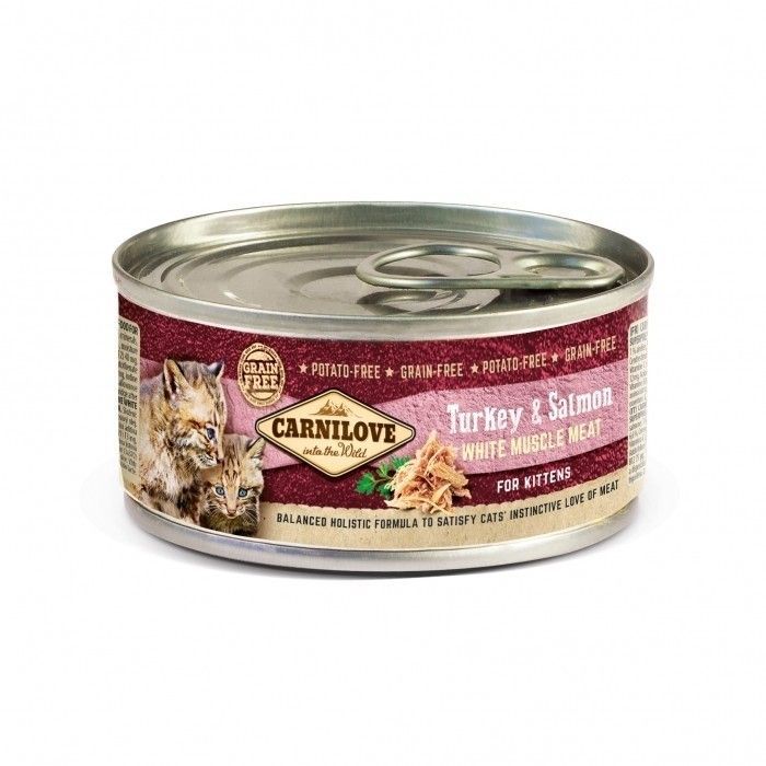 Carnilove Chaton Dinde Et Saumon Boite De 100g Humide Chat Alimentation Carnilove Vetostore