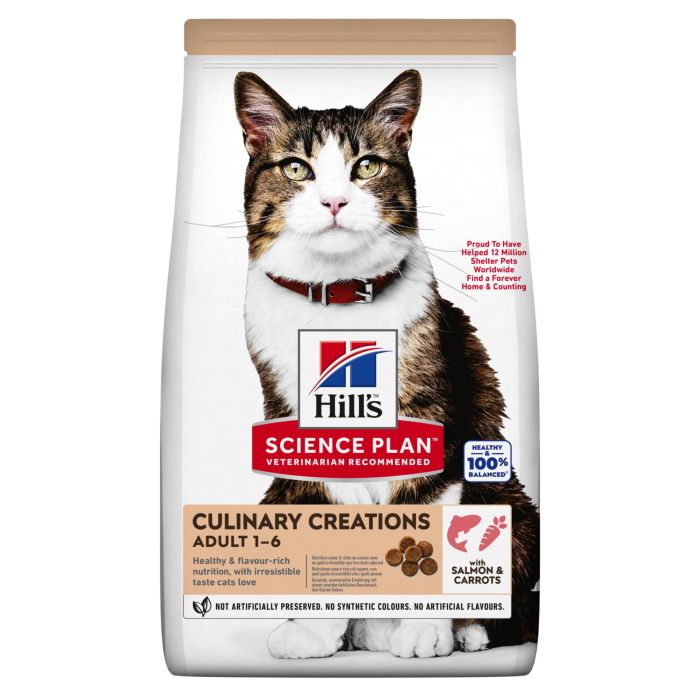 Hill's Science Culinary Creations Zalm Wortel 10kg - Droogvoer Kat - Voer Hill's Science Plan | Pharmapets