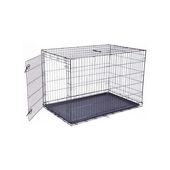 Cage Avec 1 Porte - Xxl - Noir - 122x84x76cm - Cage en métal Chien -  Logement et couchage Dog Fantasy