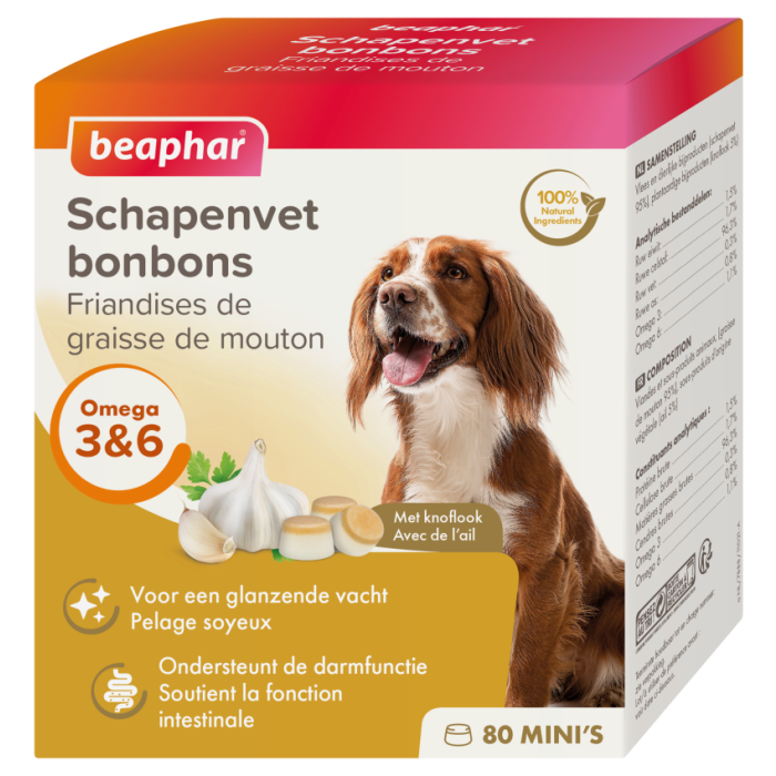 Ritmisch Ongewijzigd dozijn Beaphar Schapenvet Bonbons Knoflook Mini's 245g - Huid-Allergie-Jeuk Hond -  Supplementen Beaphar | Pharmapets