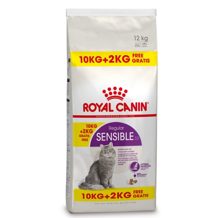 Pat moe Om toestemming te geven Royal Canin Sensible Kattenvoer 10kg + 2kg Gratis - Droogvoer Kat - Voer Royal  Canin Health Nutrition | Pharmapets