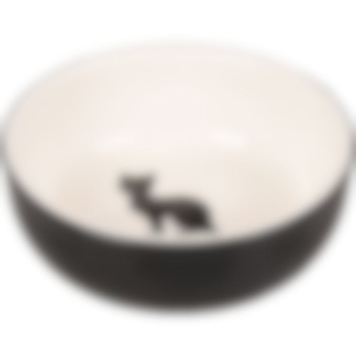 Gamelle Pour La Nourriture Chat Nala Céramique Noir-blanc 310ml 13cm