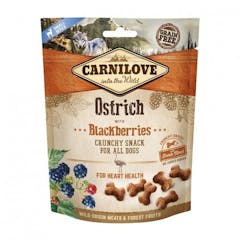 CARNILOVE Crunchy Snack à l'Autruche et Mûres 200g