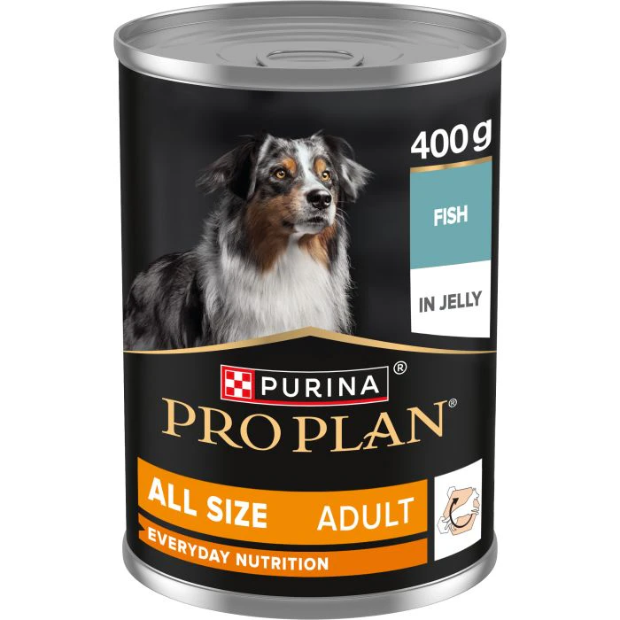 Poiisson Pro Plan Adulte pour Chiens au Poisson en Gelée 12x400g - Boites ...