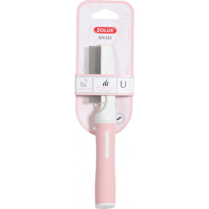 Peigne à Puces Pour Chats Et Chiens - Dents Fines En Acier Inox - Bouton Éjection Poils - Ergonomique